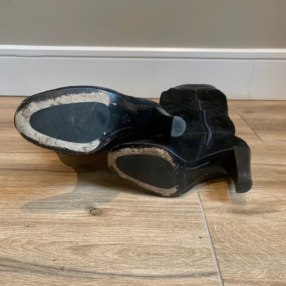 Michael Kors - Black Suede - Harness, Slouch Knee Boots - Picture 8 of 8